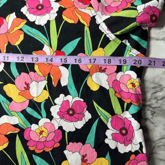 ODDI Floral Puff Half Sleeve Mini Dress Retro Flower Pattern Size Small Pockets - Picture 7 of 12